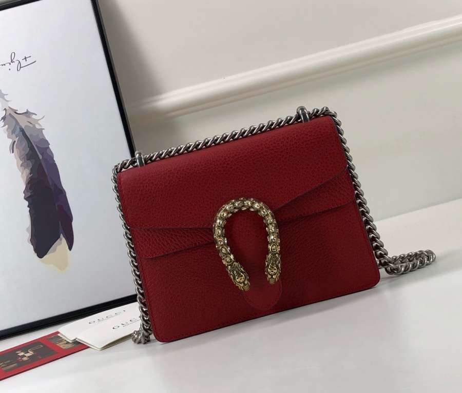 Gucci Dionysus mini leather bag 421970 red